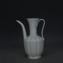 Song Dynasty Hutian Kiln Glazed Melon Curved Pot Old Old Antique Porcelain Handmade Antique Collection