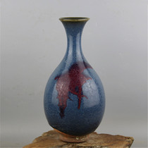 Song Dynasty Jun kiln a little red kiln turned jade pot Spring bottle old imitation unearthed ancient porcelain antique collection ornaments