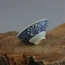 In the late Qing Dynasty all hand-made blue and white flowers and fruit pattern Kung Fu Tea Cup Doujia Cup Jingdezhen antique porcelain collection antique