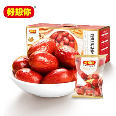 【好想你每日红枣840g】和田大枣新疆灰枣小枣子零食奶枣原料果干