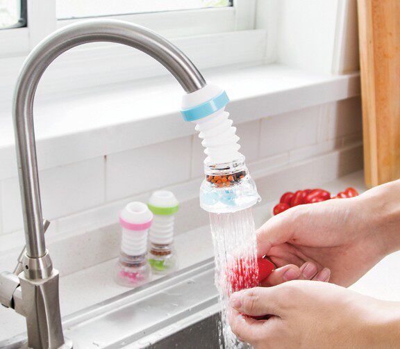 Kitchen faucet water saving machine scaling spiral proof tap sprinkling water-saving machine washing dishes waterproof splash