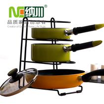 Kitchen multi-layer pot rack pot shelf storage pot rack storage pot rack flat bottom wok rack rack finishing rack