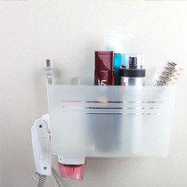 Punch-free and trace-suction wall type air dryer blower blower rack makeup shampoo storage rack
