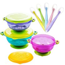 Stay Put Suction Bowl Baby Bowls for Toddlers wit