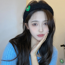 Fall winter lamb hair love hairband women Joker out Mao Mao headband wide-brimmed hair accessories plush hairpin retro headdress