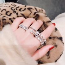 Korea Red Chic Line Little Pearl Ring Limited Limited Limited Ring Limited Simple Tide Man Ring