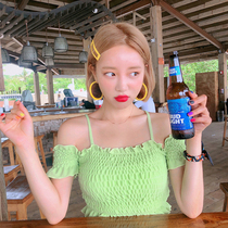 Summer Net red with the same personality circle ring earrings Japan and South Korea wild cute exaggerated candy color big ear ring Earring Girl