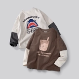 班比纳 Осенний хлопковый детский базовый приятный телу лонгслив для мальчиков, детская одежда, подходит для подростков