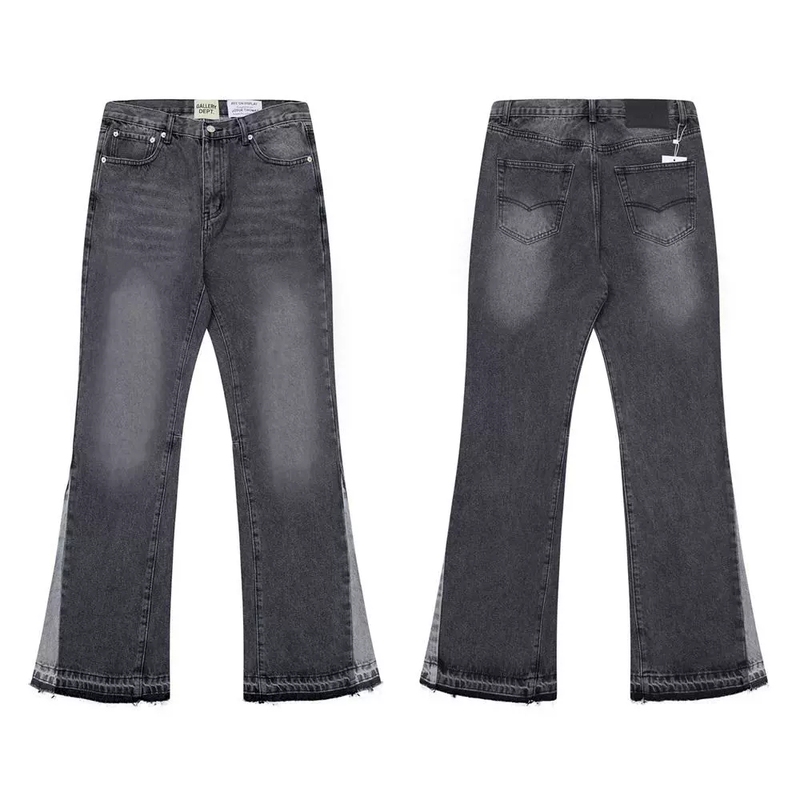 Gallery Dept New Basic Washed Flared Patchwork Jeans American Retro Frayed Casual Long Pants
