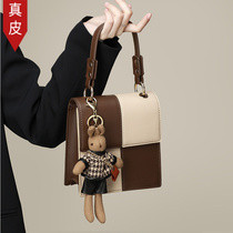 GENE MK packet girls 2022 new vertical style fashion 100 hitch small square bag genuine leather single shoulder inclined satchel bag