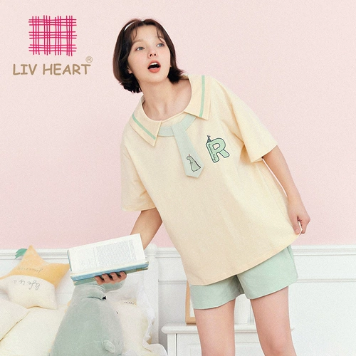 Livheart, динозавр, галстук, летний комплект для отдыха, мультяшная хлопковая пижама, оверсайз