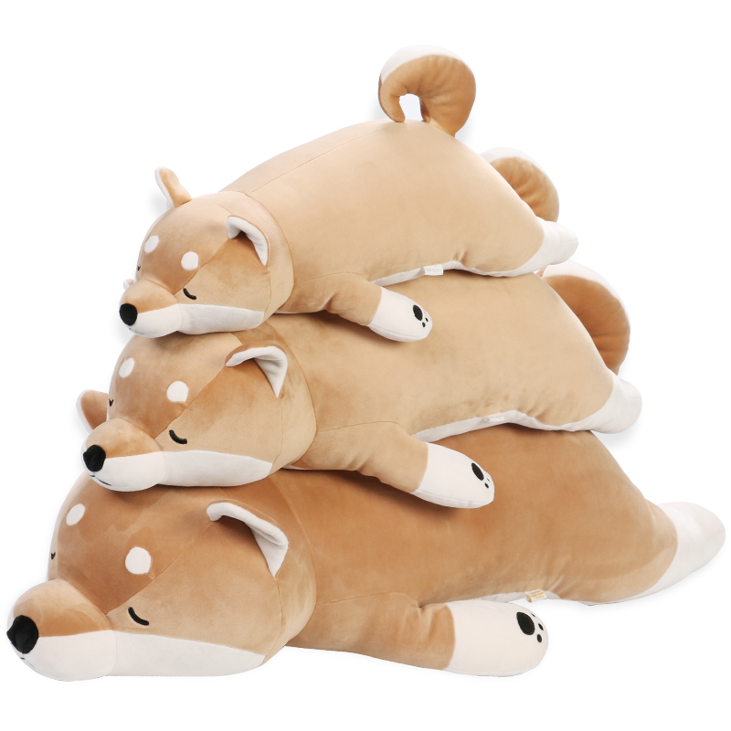 sleeping shiba inu plush