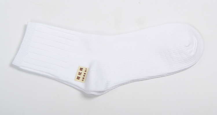 Vớ nam màu rắn kinh doanh trong vớ ống bốn mùa vớ dài ống thấm mồ hôi wicking khử mùi vớ cotton mới đôi tất cotton tất trắng cao cổ