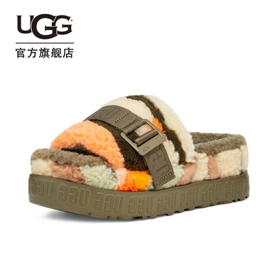 UGG2021春夏新款女士便鞋印象加州拼色时尚明星同款凉拖鞋1118750