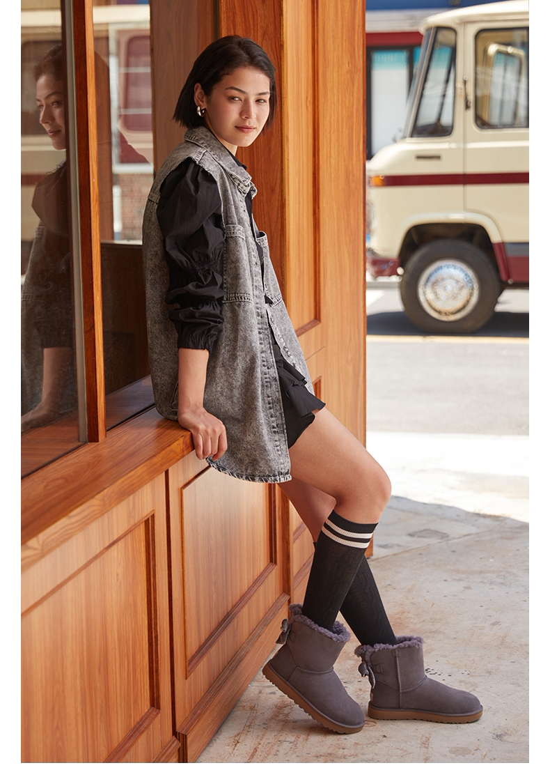 UGG 2020秋冬新款 女士新奇贝莉蝴蝶结雪地靴 图2