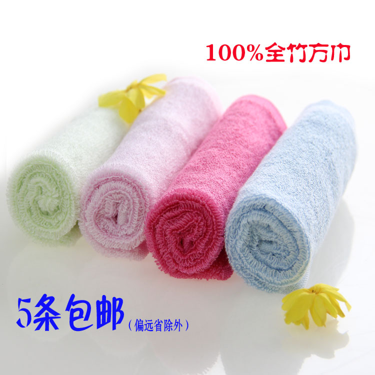 Pure bamboo fiber small square towel, whole bamboo baby saliva towel, children's pure bamboo towel, whole bamboo square towel, kitchen towel