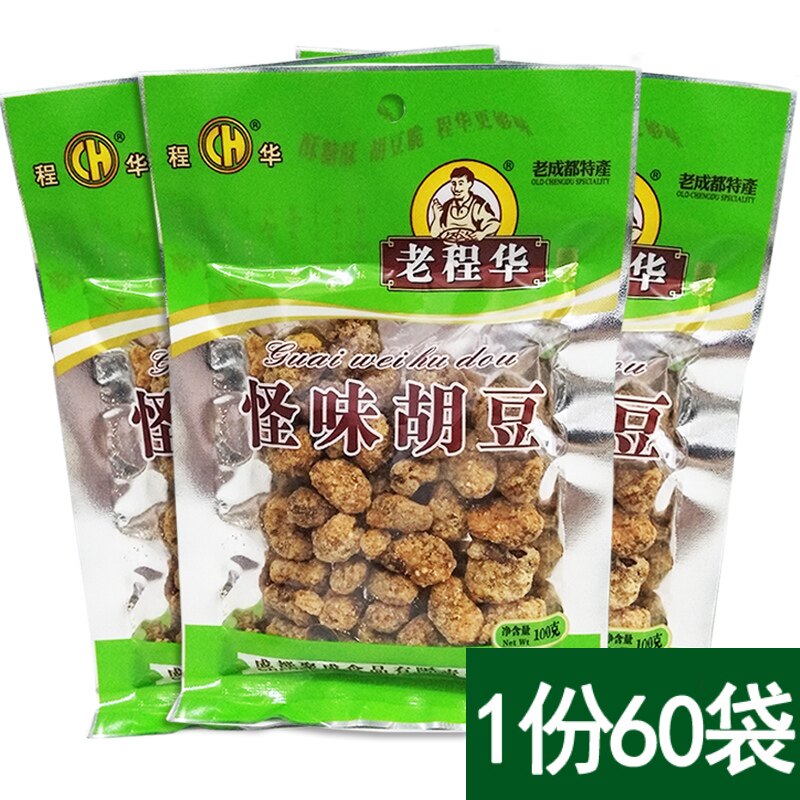 Sichuan specialty production of old Chenghua 100g * 60 bags of Chengdu spicy and sweet and chic bean snack