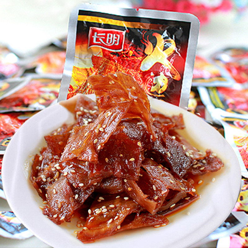 Sichuan special production Changming fire side beef slices 200g original flavor Spicy Beef Cattle Meat Dry Self Tribute Snack Casual Snack