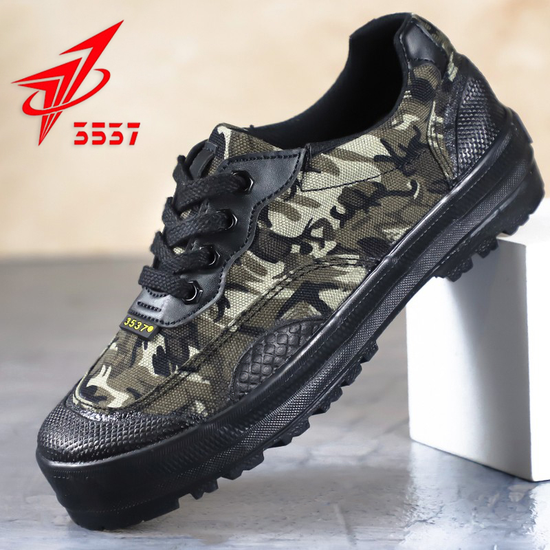 3537 Genuine Liberation Shoes for Men, Outdoor Training Shoes, Wear-Resistant Work Shoes, Construction Site Rubber Shoes, Casual Canvas Shoes, Labor Protection Shoes