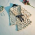 2018 mùa thu mới Hàn Quốc phiên bản của phụ nữ tính khí eo vòng cổ lông tua sequins dài tay váy váy phụ nữ váy đầm