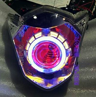 Wuyang Honda Fengyun 125 lắp ráp đèn pha 3.5 ống kính đôi ánh sáng đôi mắt thiên thần quỷ mắt xenon đèn pha - Đèn HID xe máy đèn pha xe vision