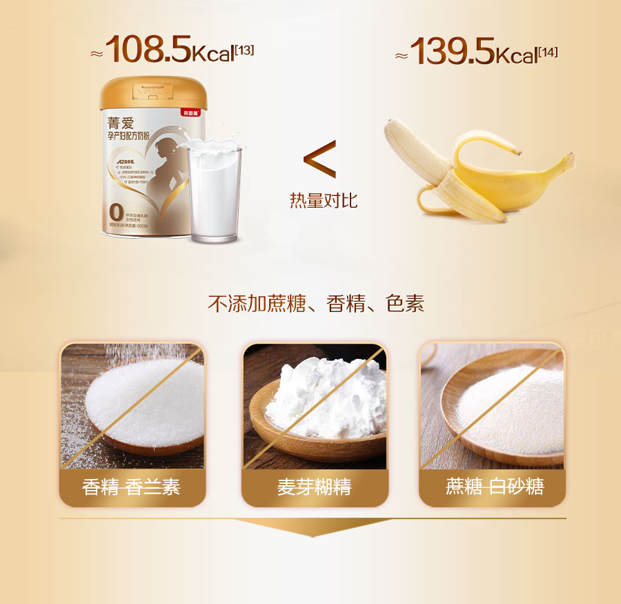 【新品】贝因美菁爱孕产妇奶粉早中晚期800g珍稀A2生牛乳低GI官旗 — 9