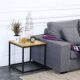 Simple combination coffee table Iron retro solid wood coffee table Sofa side table Small square table Old corner table Coffee table
