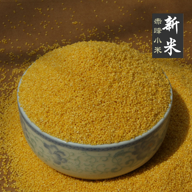 21 years New goods Inner Mongolia Chifeng Dajin Miao Xiaomi Five Valley Cereals Small Yellow Rice Farmer Yellow Millet 5 Jin