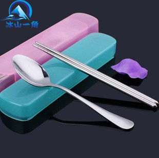 Outdoor camping camping home office stainless steel portable travel travel set gift tableware supplies