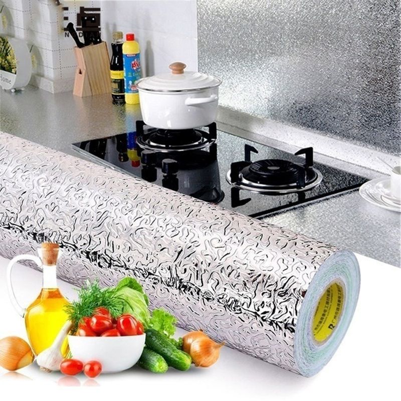 5 yuan snatched for nn-thickened kitchen anti-oil sticker self-adhesive waterproof wall adhesive tin foil moisture-proof overall cabinet hearth