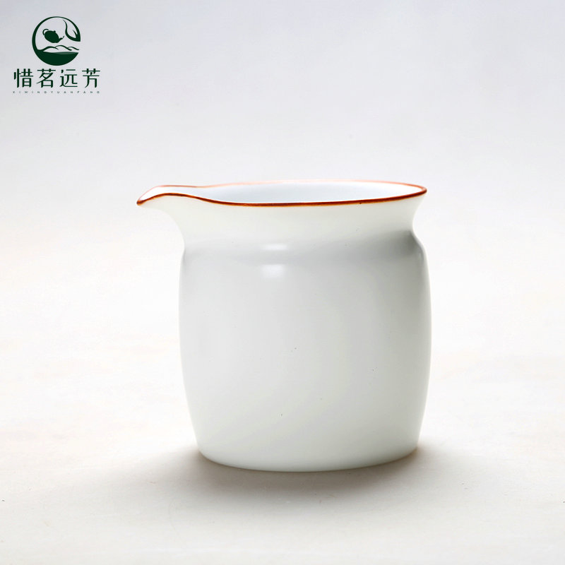 Fixed Kiln Sub-Light White Porcelain Sub tea Cup Uniform Cup Grease White Ceramic Justice Cup Eagle Mouth Tea Haiutiu Tea Accessories