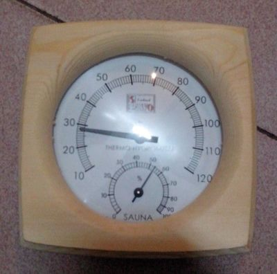 Sauna Room Wet Watch Wood Single Table Dry Steam Sweat Steam Room Accessories Stainless Steel Thermometer Sauna Wood Table Timing Hourglass