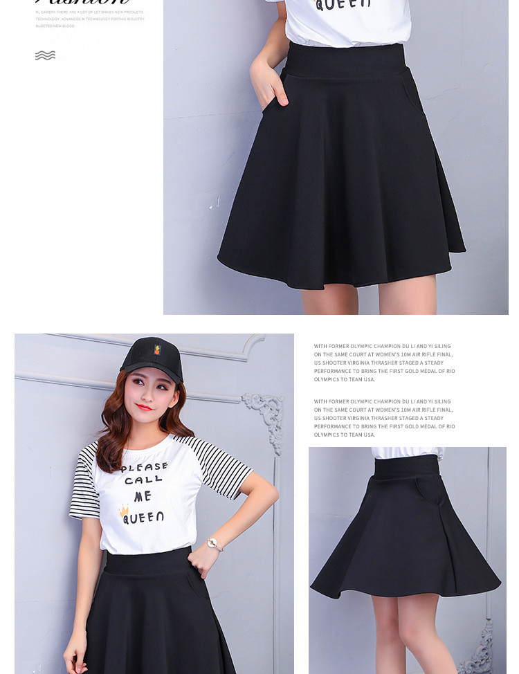 Váy nhảy vuông váy nữ thủy thủ kích thước lớn váy ngắn nhảy một từ lớn swing váy trung niên hiệu suất nhảy váy - Khiêu vũ / Thể dục nhịp điệu / Thể dục dụng cụ giày múa đen