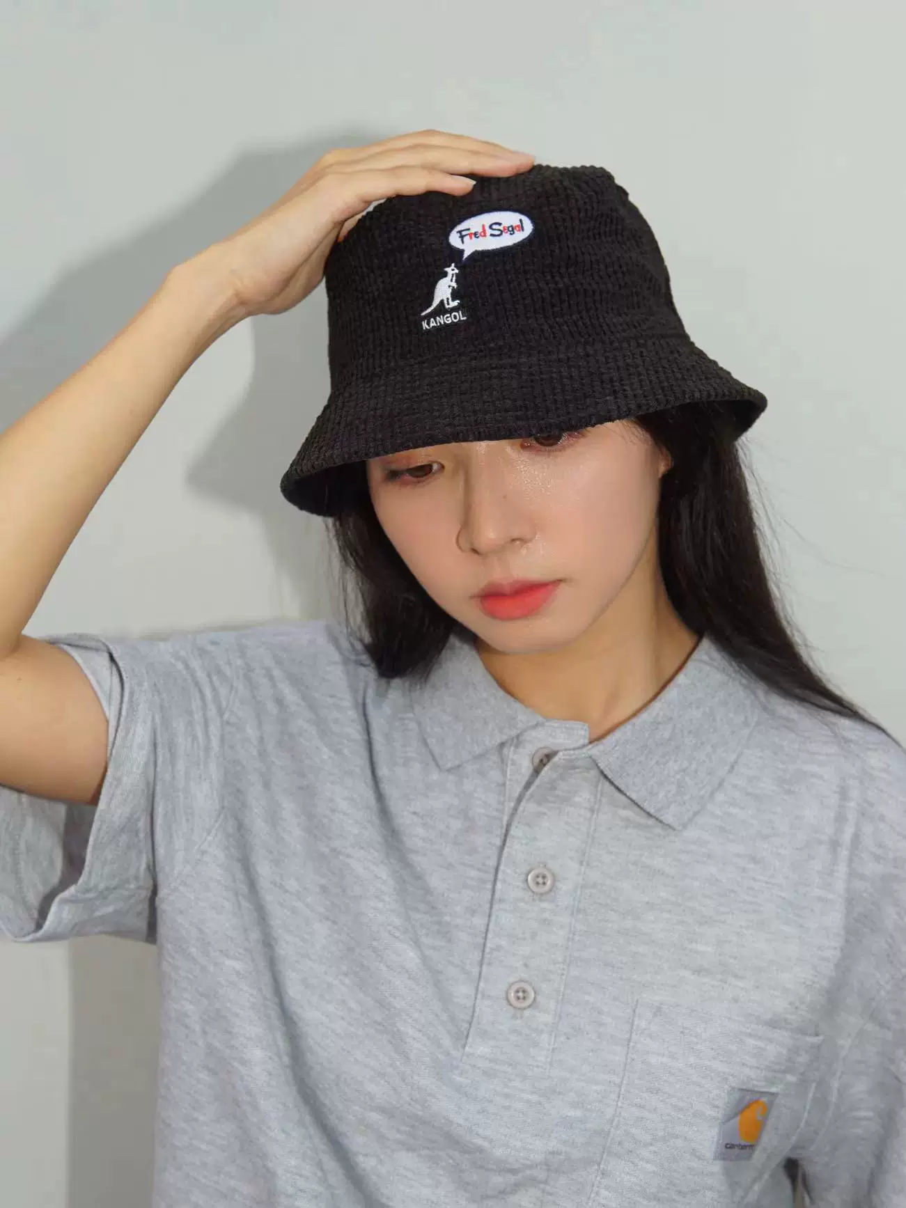 Кангол Fred Segal Wale Cord Bucket Cordon Cordonicon двусторонняя Kangaroo Fisherman hat