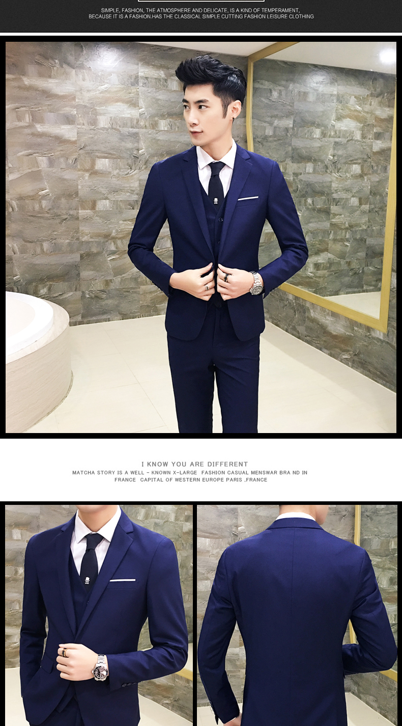 Bộ đồ vest nam phù hợp với chú rể kết hôn quần baggy nam
