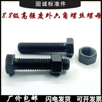 8 Grade 8 High Strength Full Teeth Screw Bolt Nut Set Full Teeth m681012141620-224