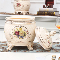 Eurostyle home ceramic rice cylinder with cover anti-insect damp seal rice barrel kitchen storage rice box Large number containing 20 catty