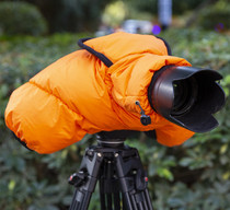 Single-anti-camera cold-proof hood down warm cover waterproof and anti-cold anti-dust anti-cold cold and cold cover camera warm