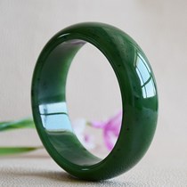 Xinjiang Hetian Jade Jasper old pit material with black dot Jasper bracelet jade bracelet female support national re-inspection