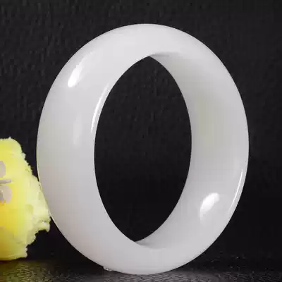 Hetian jade bracelet Xinjiang widened jade bracelet Hetian Jade White Jade mutton female natural A goods delivery certificate