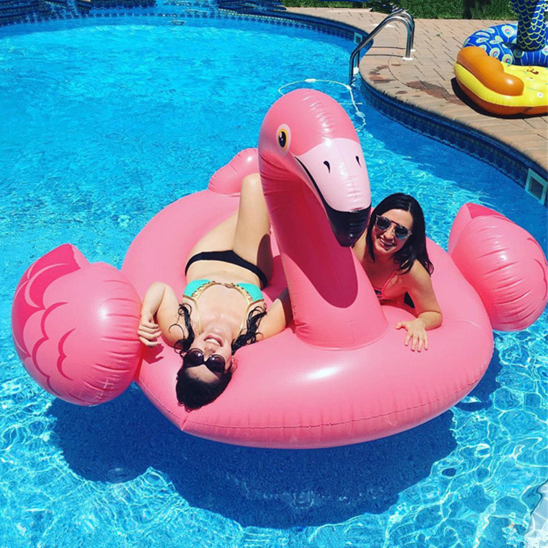 INTEX Great Turtle Flamingo Swan Unicorn White Swan Water Inflatable Mount Floating Bed Floating Row Swimming Rings