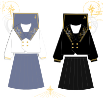 (Star Building)Star sea Bad sailor uniform Day school uniform College Wind dark department