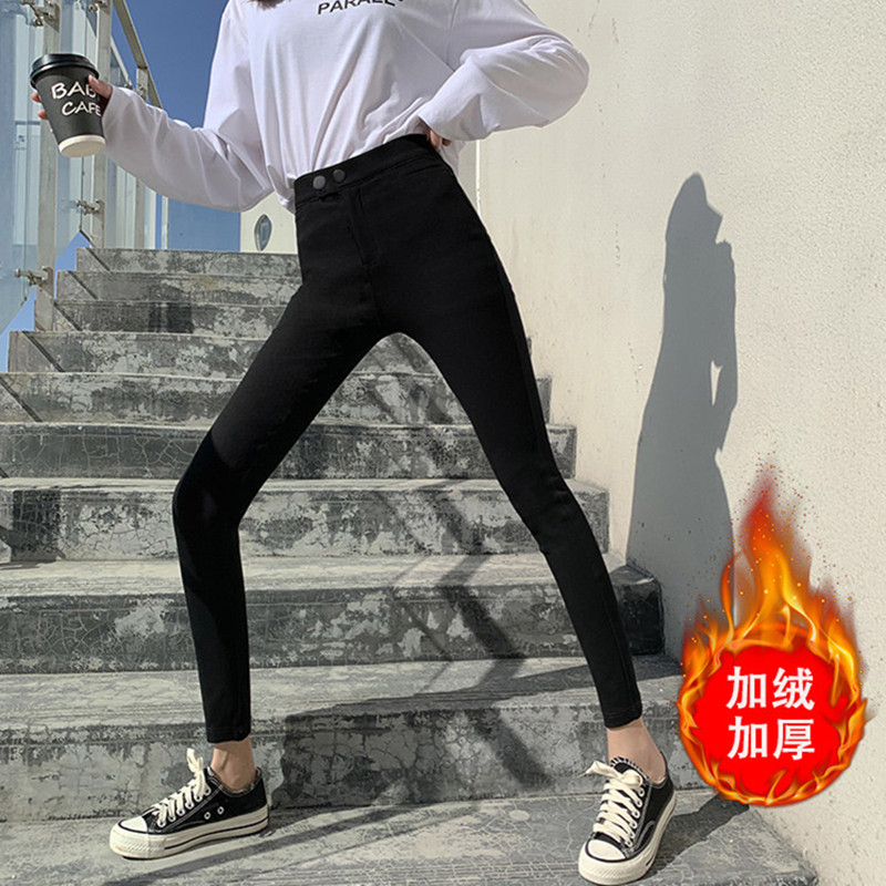 Real shot Plush thickening magic Leggings women wear new kitten pants in autumn and winter