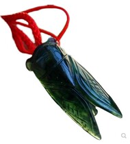 Natural jade ink Jade blockbuster jade pendant dark green jade Black Green Jade knows pendant