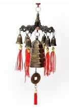 Hexagonal tower Pingan Bell Wind bell tower Hexagonal wind bell Huaxa Wangcai Copper Bell Town House to protect Pingan (six dragon copper bell)