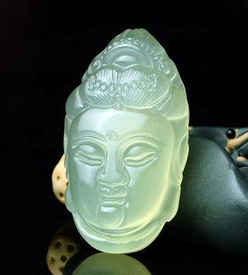Xiuyu Guanyin Head Buddha Head Pendant Pendant Natural Jade Responsive Jade Pendant