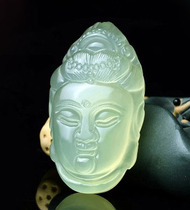 Xiuyu Guanyin head Buddha head pendant pendant Natural jade responsive jade pendant