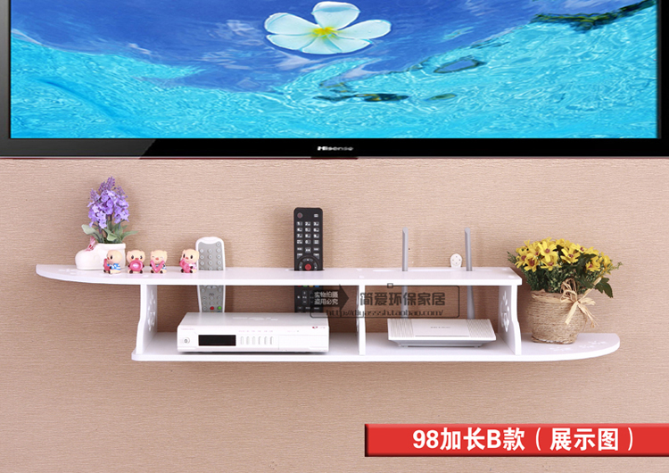 Sáng tạo TV set-top hộp kệ tường kệ treo tường phòng khách trang trí phòng ngủ bộ định tuyến phân vùng đấm miễn phí - TV smart tivi