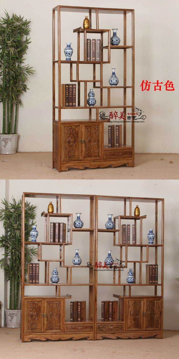 Bo nhỏ cổ gỗ rắn Duobao gian hàng Trung Quốc cổ trang trí khung cổ bằng đá sứ trang trí kệ khuyến mãi - Kệ kệ đẹp