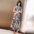Áo dài mùa hè châu Âu dành cho nữ 2019 mẫu áo hổ mới đến mắt cá chân dài bằng lụa dài hàng hóa châu Âu - Váy dài đầm maxi cổ yếm Váy dài